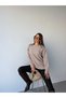 Women's Solid-Color Oversized Crew-Neck Sweater with Boat Neck - 4