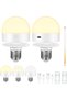 2 Pack Rechargeable E27 LED Light Bulbs, Battery Operated Bulbs with Remote