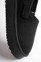 Women's Black Suede Winter Fur-Lined Slippers with Strap at the Back and 5 cm Thick Soles TR04MK06A - 5