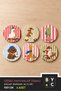 Set of 6 Coasters with a "Striped Animals" Theme. 9 cm, 3 mm MDF, UV Printing, Decorative Coasters - 2