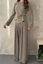 Khaki Two-Piece Knit Set - 4