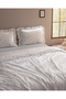 Lyon Single-Size 100% Cotton Ruffled Bedding Set - White - 3