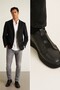 Men's Genuine Leather Casual Shoes, Black, Laceless, Elastic, Orthopedic, Lightweight, Non-Slip Sole, Everyday and Office Use - 2