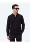 Black Solid Regular Fit Long-Sleeve Woven Casual 100% Cotton Shirt 10161122-100