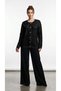 MODAL LACE COLLAR, BEJEWELED BUTTONS, STYLISH SOFT CARDIGAN (65 CM) - 2