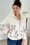 Beaded Rabbit-Textured Fur Jacket 7k005 - 3