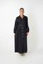 Modal Fabric Buttoned Dress - Dark Blue
