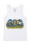 380 Ukraine – Blue and Yellow Flag with Sunflowers and Cultural Motifs Tank Top