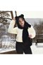 Women's Plush Scarf Beanie with Teddy Bear Print and Hood—Soft and Cozy Winter Scarf Beanie - 2