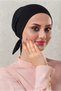 3 Pcs Hijab Stitched Combed Cotton Bonnet Non-Slip Cotton Bonnet Beige - Black - White - 3