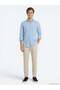 Blue Solid Regular Fit Long-Sleeve Woven Casual Cotton Blend Shirt 10161121-300 - 2