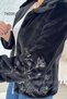 Beaded Rabbit-Textured Fur Jacket 7k005 - 4