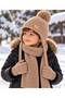 1-4 Years Old Boy Scarf-Beret-Glove Set - 2