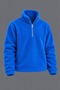 Men’s Mock Neck Half-Zip Winter Blue Fleece Sweatshirt