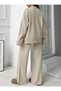 Women's Knitwear Set with Button Detail on the Sleeve and Slit on the Sweater - 5