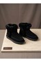 Elsva Women's Boots with Fur-Lined Genuine Leather Black Suede - 3