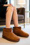 Women's Laceless Fur-Trimmed Short Suede Boots—Heat-Retaining, Soft Lined, Winter-Ready, Non-Slip Sole, for Everyday Use - 3