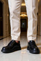 Men's Lace-Up Orthopedic Shoes with Thick Insoles for Everyday and Sports Use, Classic Style, Non-Slip Sole, Comfortable Design - 2