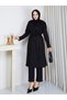 Suede Fabric Basic Button-Front Trench Coat - 3