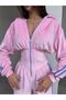 Silk Velvet Jumpsuit with Waist Corset - 3