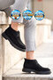 Black Nubuck Genuine Leather Lace-Up Men's Classic Boot 600546 - 2