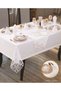 Taç Linen Cream-Crepe 12-Person Set, 26 Pieces, 160 × 220 cm, Elegant Premium Tableware Set HB006 - 3