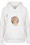 White Paw Knee-Length Pocketed Sweatshirt with Kangaroo Pocket, Zippered Pocket, and Wellsoft Knit Baby Carrier 8112 - 2