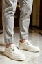 Men's Lace-Up Leather Casual Classic Sneakers with Orthopedic Support and Non-Slip Outsole—Comfortable - 4