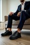 Men's Lace-Up Leather Casual Sneakers with Orthopedic Support and Non-Slip Sole—Comfortable - 3