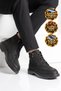 Black Nubuck Lace-Up Zip-Up Genuine Leather Men's Classic Boots 600542 - 3