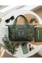 Khaki Parachute Fabric Large Shoulder Bag HB006