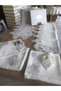 Tableware Set: Mimoza Gardenia Linen Dinner Set, 160x220 Table Set, 26-Piece Set with Table Runner, HB006 - 3