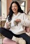 White Paw Knee-Length Pocketed Sweatshirt with Kangaroo Pocket, Zippered Pocket, and Wellsoft Knit Baby Carrier 8112