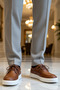 Men's Lace-Up Casual Classic Sneakers with Non-Slip Sole, Comfortable, for All-Season Use, Modern - 4