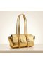 Shiny Gold Mini Shoulder Bag—Soft Leather-Look Zipper Women's Clutch Bag GEN01 - 2
