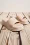Women's Flat Heel, Thick Orthopedic Sole, Wide-Strap Platform Slippers with Lining for Everyday Use