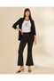 Women Black Flared Leggings - 2