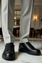 Men's Genuine Leather Lace-Up Casual Classic Shoes with Orthopedic Support, Non-Slip Sole, and All-Season Comfort - 2
