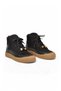 Women's Black Lace-Up Sneaker Boots 669267 - 4