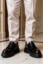 Men's Lace-Up Patent Leather Casual Classic Derby Shoes with Thick Soles, Lined, Non-Slip Outsoles, and Comfortable Fit - 4
