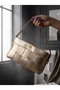 Champagne Gold Metallic Knitted-Textured Women's Shoulder Bag and Crossbody Bag GEN01 - 3