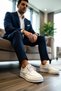 Men's Lace-Up Leather Casual Shoes with Orthopedic Soles: Comfortable, Relaxed, Modern, Seasonal, Stylish - 3