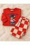 Unisex Kids' 100% Cotton Teddy Bear Print Top and Bottom Set - 2