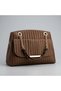 Brown Patterned Women's Clutch Bag and Crossbody Bag with Gold Accents GEN01 - 2
