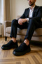 Men's Lace-Up Suede Casual Shoes with Orthopedic Insoles, Non-Slip Sole, Lined, Comfortable - 3
