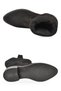 Women's Black Suede Western Boots with Fleece-Lined Design and Ruched Detail, Women's Heeled Boots 667309 - 5