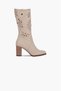 Statice Women's Genuine Leather Laser Cut Boots with Gold Star Details b4813 - 3