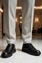 Men's Genuine Leather Lace-Up Casual Classic Shoes with Orthopedic Support, Non-Slip Sole, and All-Season Comfort - 4