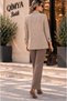 4S WOMEN Women's Double-Breasted Oversized Suede Jacket - 8