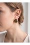 Gold Twisted Round Earrings - 2